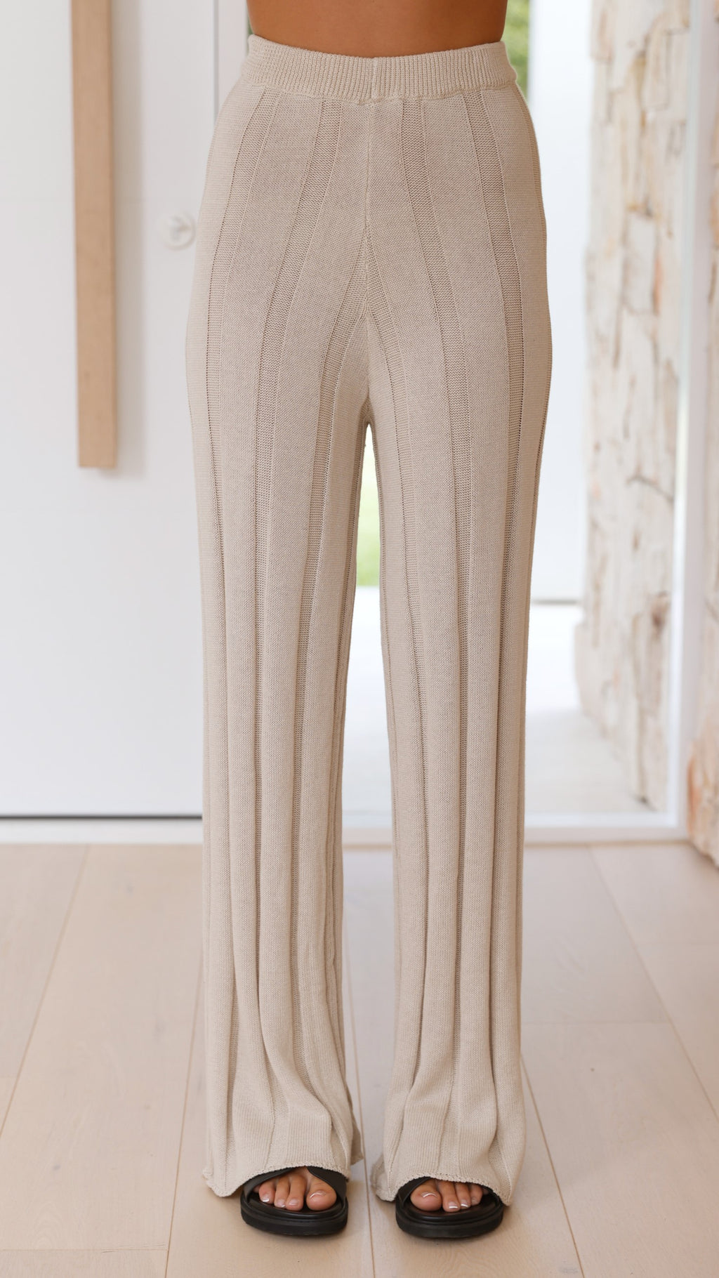 Bayu Knit Pants - Cream - Billy J