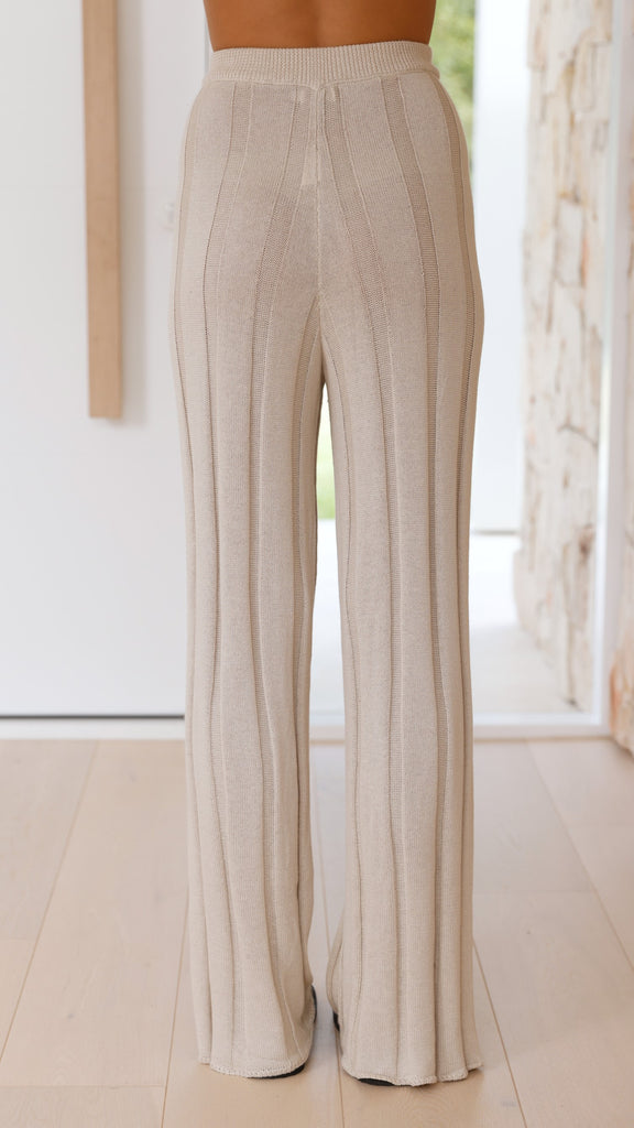 Bayu Knit Pants - Cream - Billy J