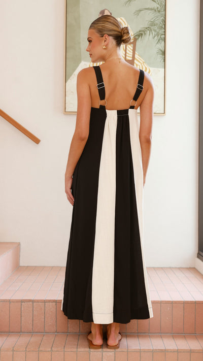 Load image into Gallery viewer, Talaith Maxi Dress - Black / Cream - Billy J
