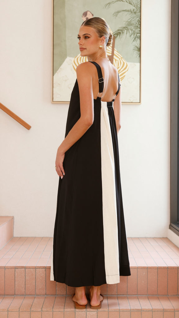 Talaith Maxi Dress - Black / Cream - Billy J