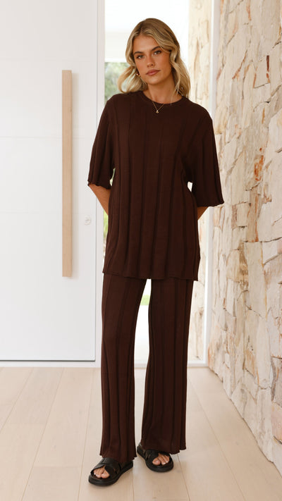 Load image into Gallery viewer, Bayu Knit Top - Brown - Billy J
