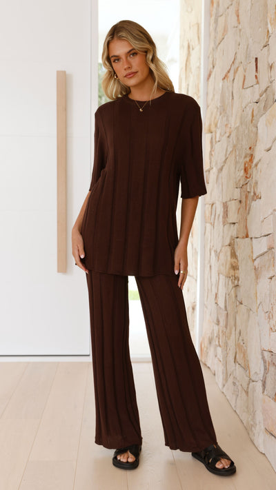 Load image into Gallery viewer, Bayu Knit Top - Brown - Billy J
