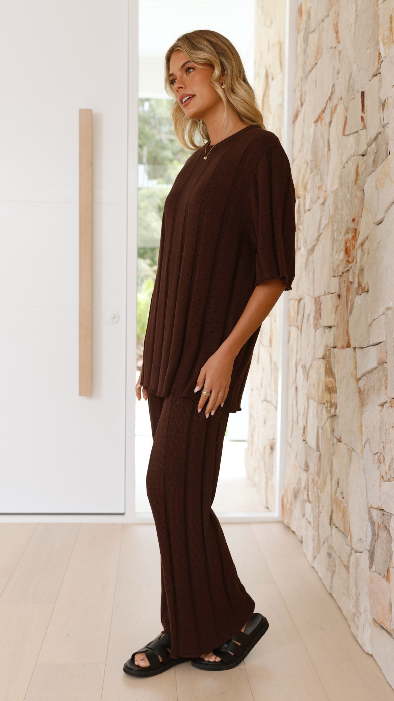 Bayu Knit Top - Brown - Billy J