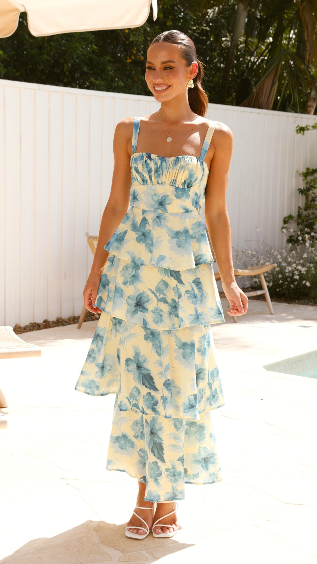 Indi Maxi Dress - Yellow Floral - Billy J