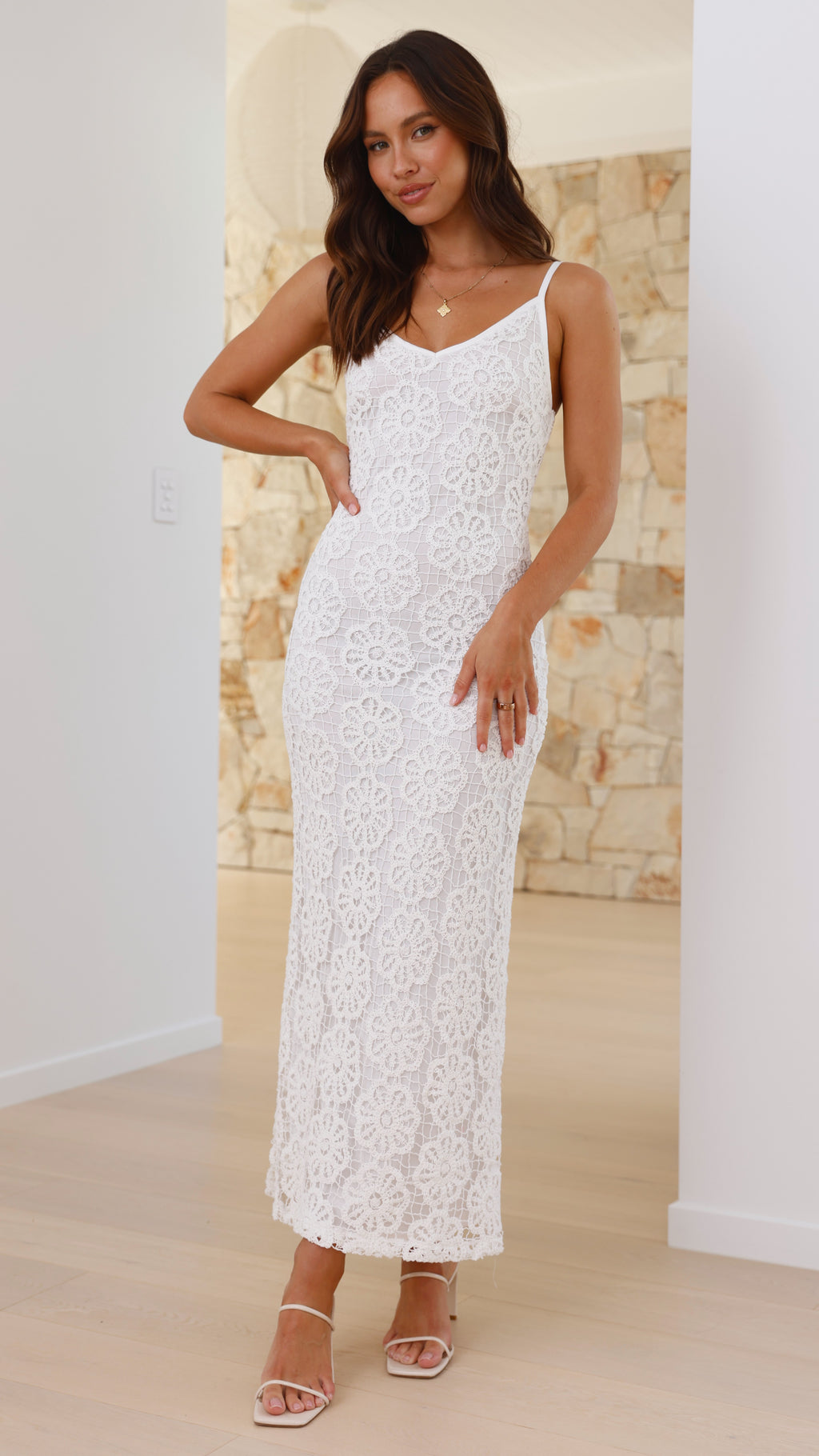 Kaden Maxi Dress - White - Billy J