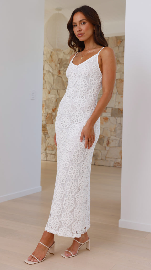 Kaden Maxi Dress - White - Billy J