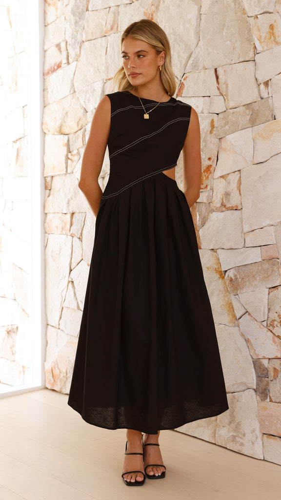 Emersyn Midi Dress - Black - Billy J