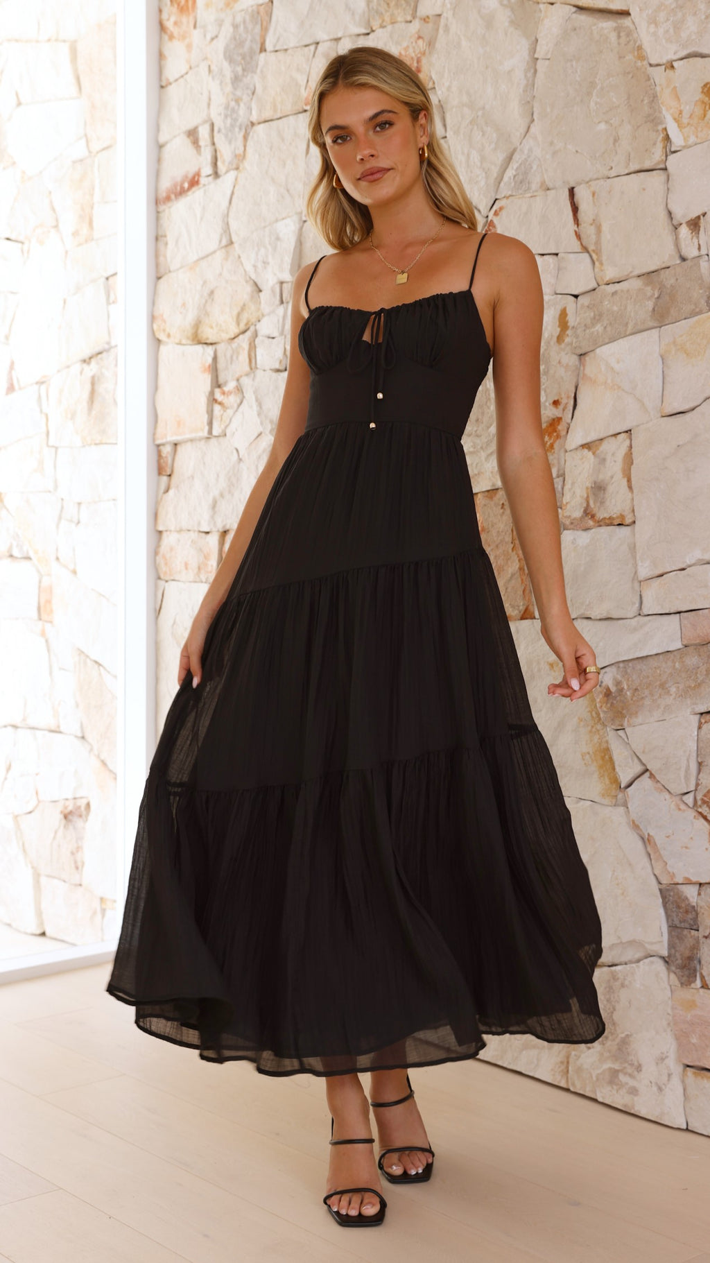 Cove Maxi Dress - Black - Billy J