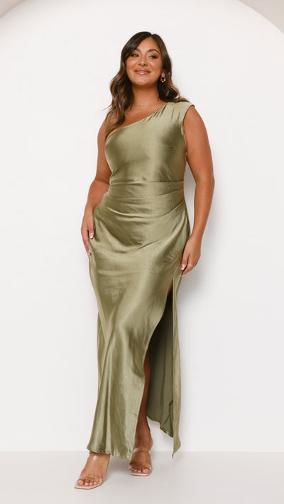 Load image into Gallery viewer, Victoria Maxi Dress - Olive - Billy J
