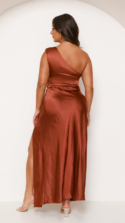 Load image into Gallery viewer, Victoria Maxi Dress - Rust - Billy J
