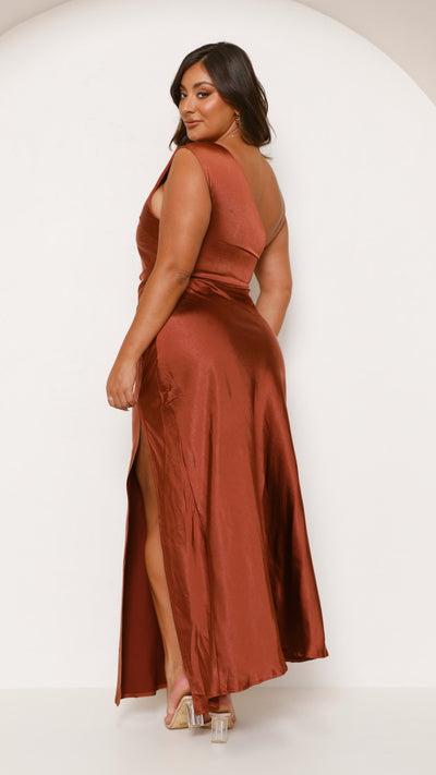 Load image into Gallery viewer, Victoria Maxi Dress - Rust - Billy J
