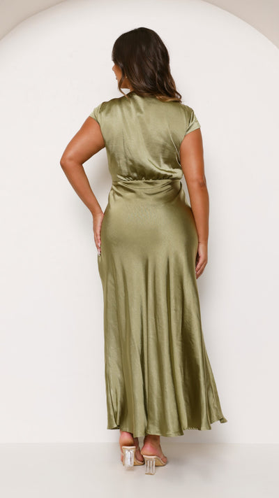 Load image into Gallery viewer, Selma Maxi Dress - Olive - Billy J
