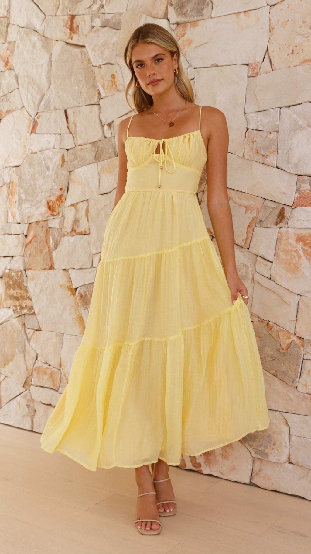 Cove Maxi Dress - Yellow - Billy J