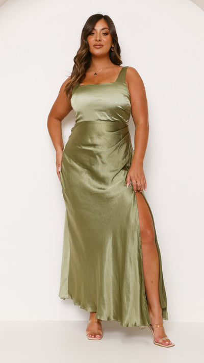 Load image into Gallery viewer, Alaria Maxi Dress - Olive - Billy J
