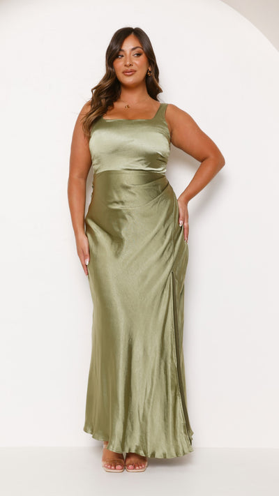 Load image into Gallery viewer, Alaria Maxi Dress - Olive - Billy J
