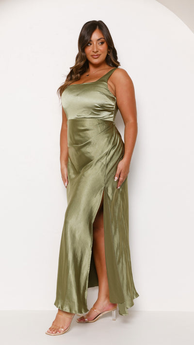 Load image into Gallery viewer, Alaria Maxi Dress - Olive - Billy J
