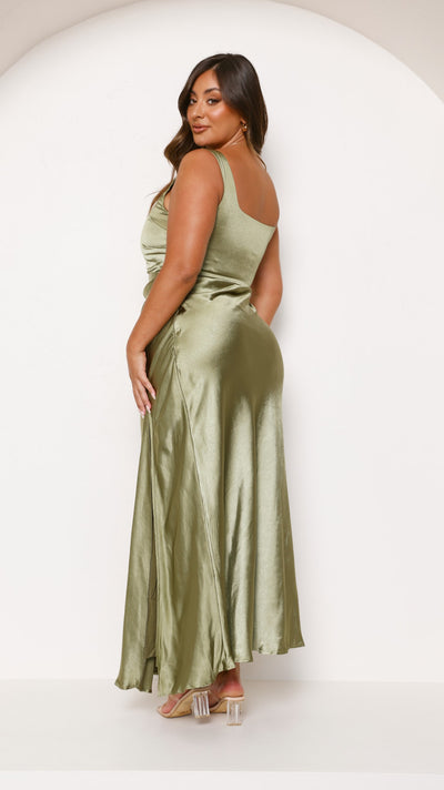 Load image into Gallery viewer, Alaria Maxi Dress - Olive - Billy J
