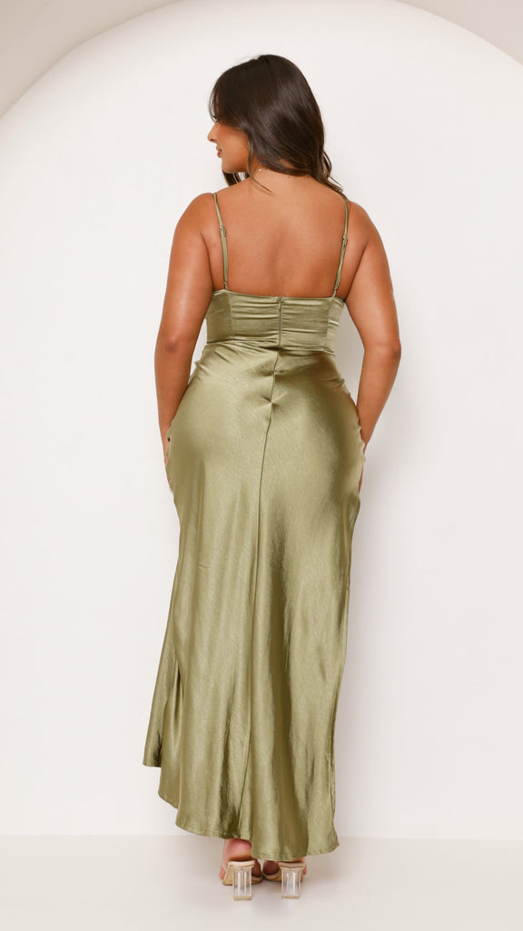 Ava Maxi Dress - Olive - Billy J