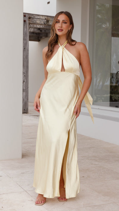 Load image into Gallery viewer, Amalia Maxi Dress - Yellow - Billy J
