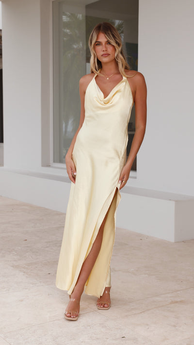 Load image into Gallery viewer, Sian Maxi Dress - Yellow - Billy J
