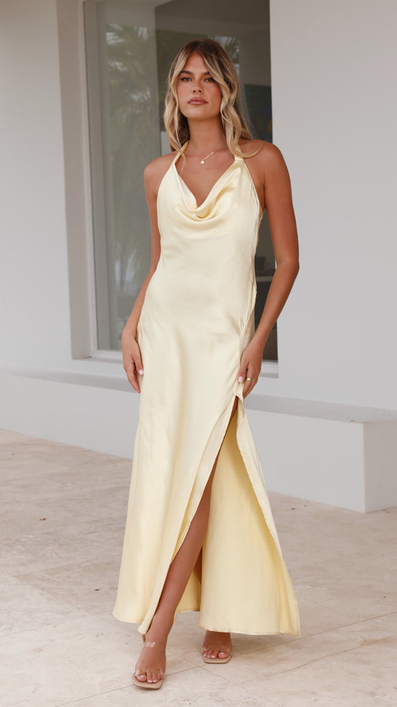 Sian Maxi Dress - Yellow - Billy J