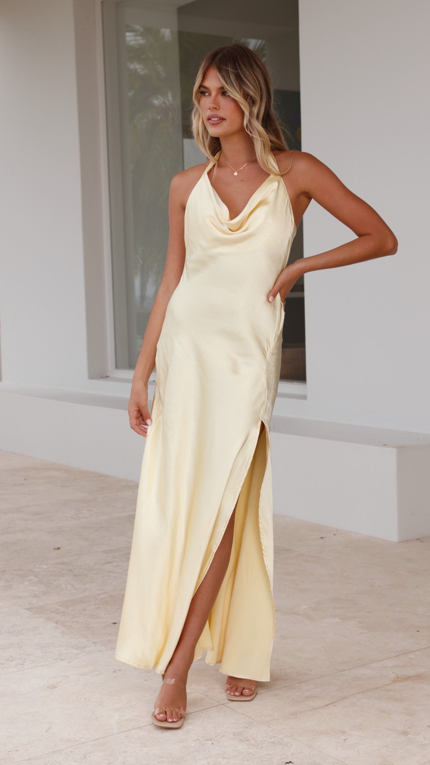 Sian Maxi Dress - Yellow - Billy J