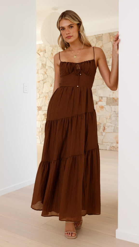 Cove Maxi Dress - Chocolate - Billy J