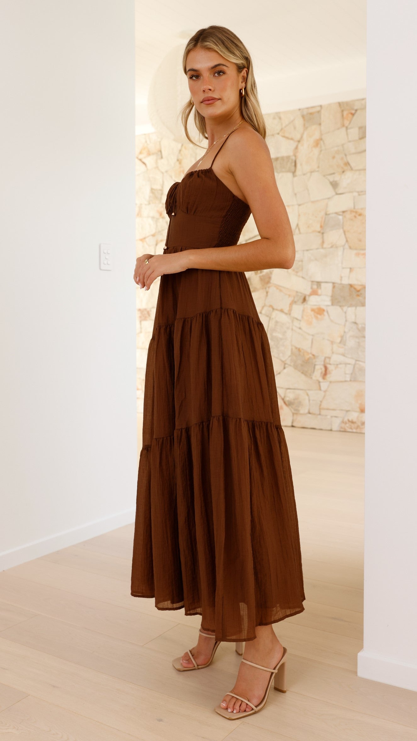 Cove Maxi Dress - Chocolate - Billy J