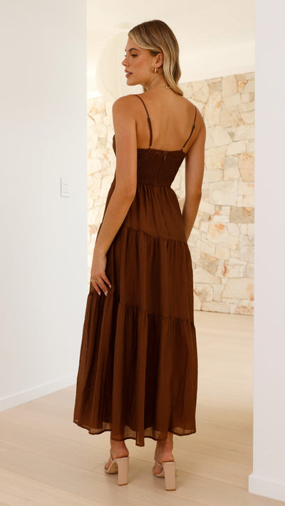 Load image into Gallery viewer, Cove Maxi Dress - Chocolate - Billy J
