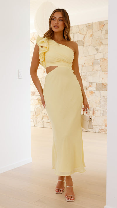 Load image into Gallery viewer, Amina Maxi Dress - Yellow - Billy J
