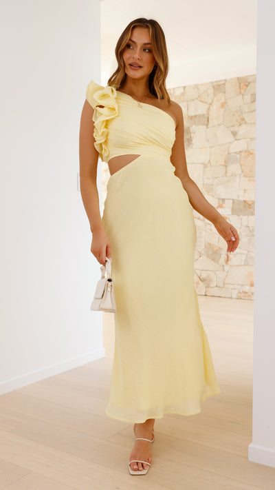 Load image into Gallery viewer, Amina Maxi Dress - Yellow - Billy J
