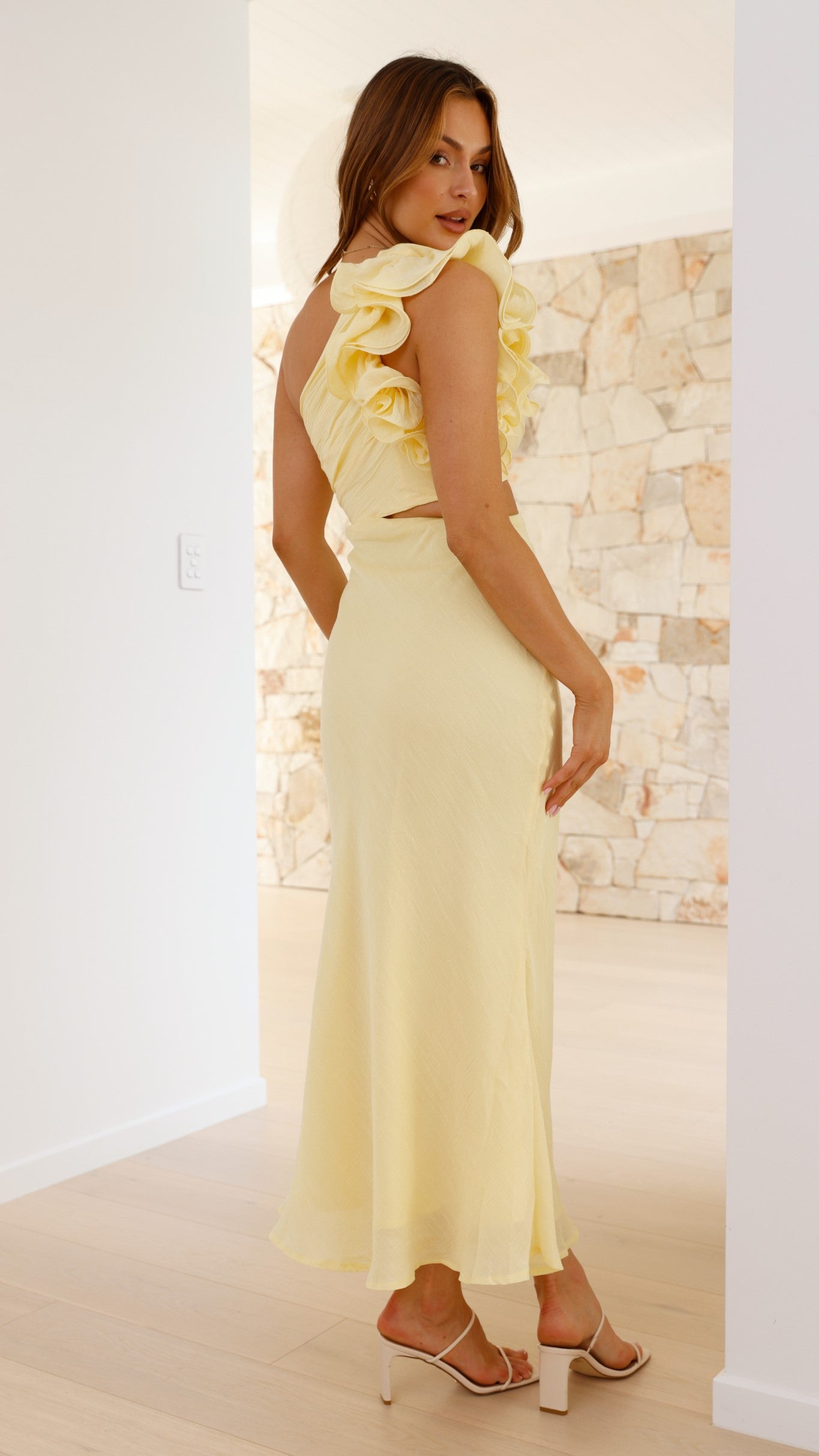 Amina Maxi Dress - Yellow - Billy J