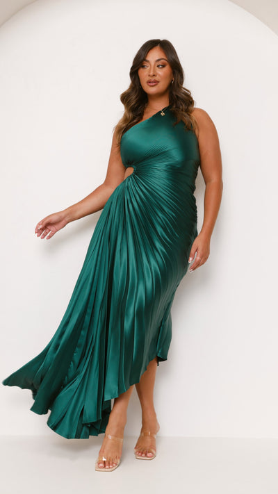 Load image into Gallery viewer, Olivia Maxi Dress - Forest Green - Billy J
