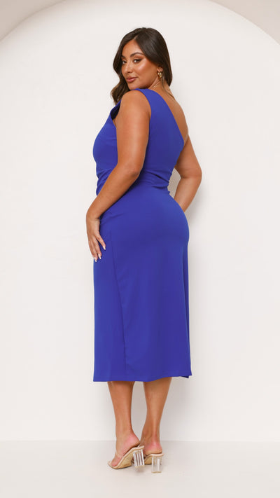 Load image into Gallery viewer, Alaina Midi Dress - Cobalt Blue - Billy J
