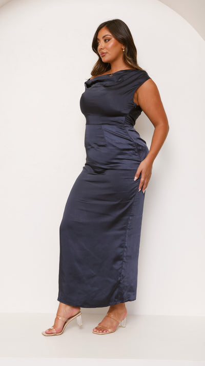 Load image into Gallery viewer, Harlowe Maxi Dress - Navy - Billy J
