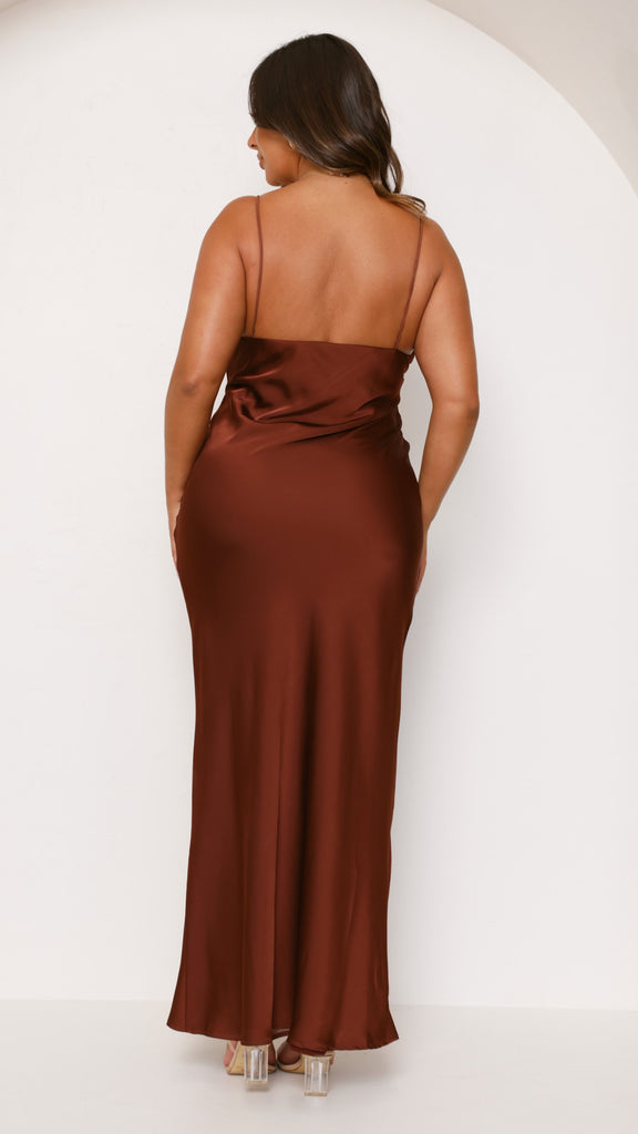 Ziah Maxi Dress - Brown - Billy J