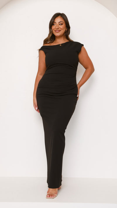 Load image into Gallery viewer, Lilah Maxi Dress - Black - Billy J
