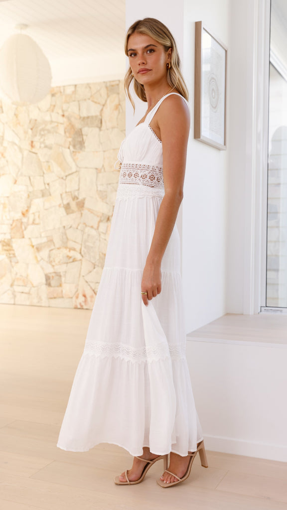 Indie Maxi Dress - White - Billy J