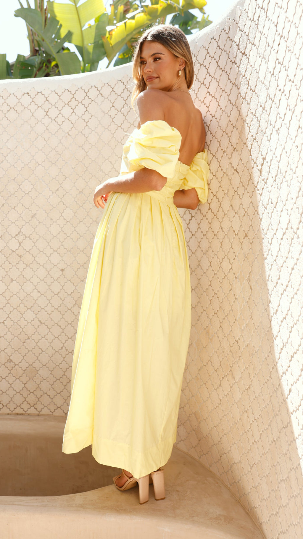 Caelius Midi Dress - Lemon - Billy J