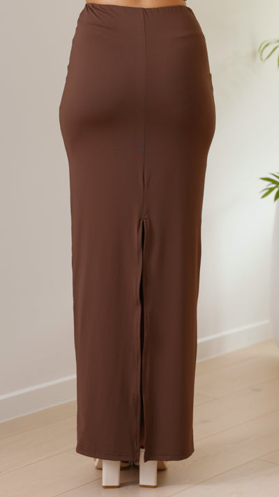 Load image into Gallery viewer, Cabo Maxi Skirt - Chocolate - Billy J
