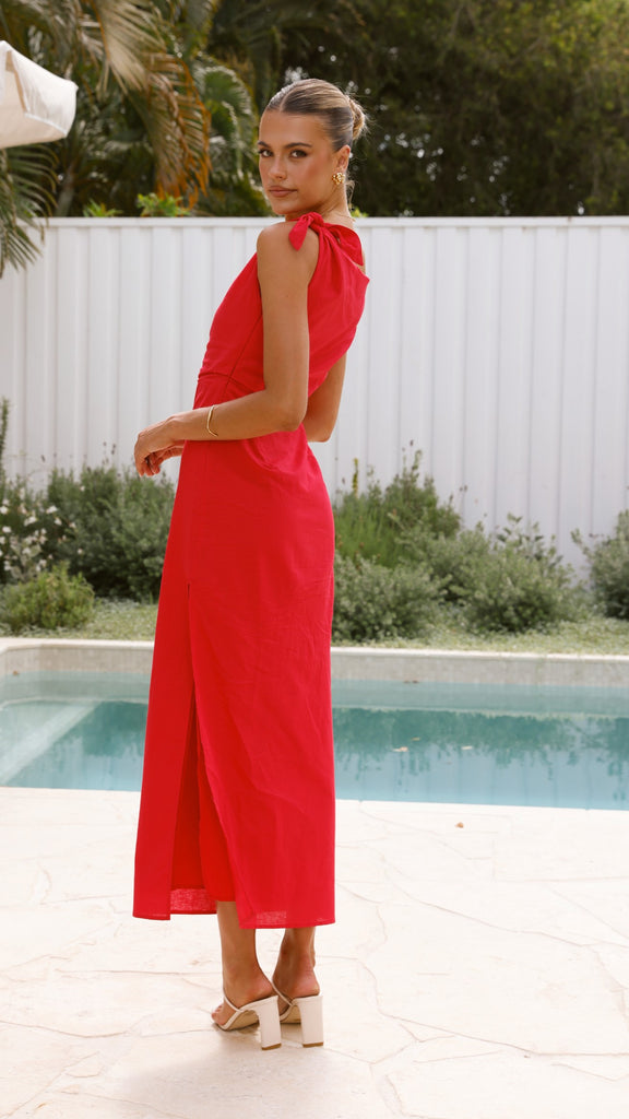 Simone Maxi Dress - Red - Billy J