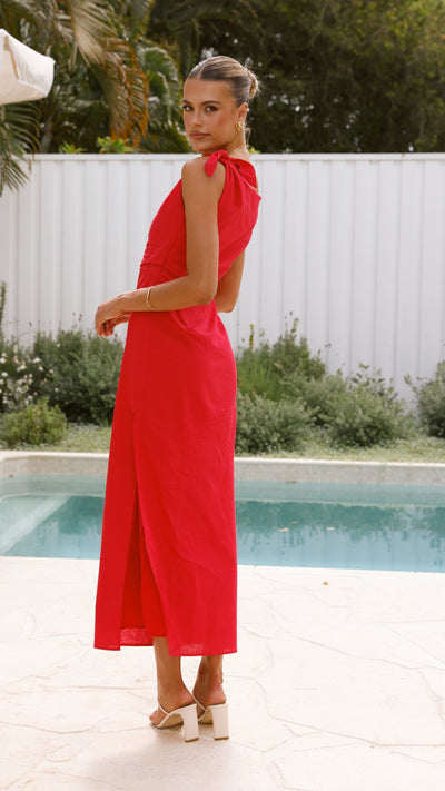 Load image into Gallery viewer, Simone Maxi Dress - Red - Billy J
