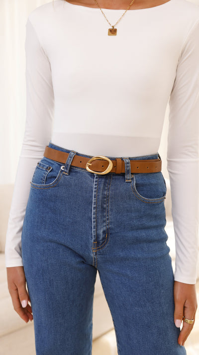 Load image into Gallery viewer, Jacory Belt - Brown/Gold - Billy J
