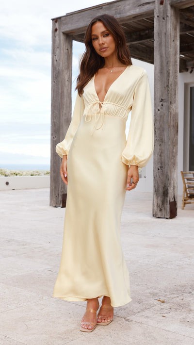 Load image into Gallery viewer, Amara Maxi Dress - Yellow - Billy J
