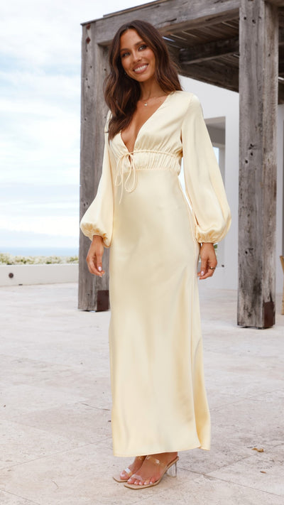 Load image into Gallery viewer, Amara Maxi Dress - Yellow - Billy J
