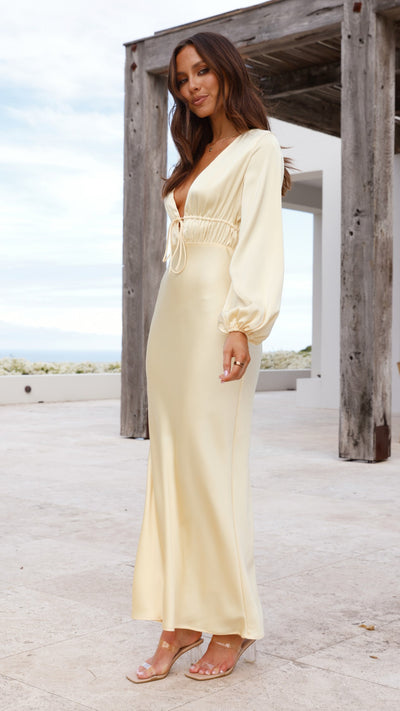 Load image into Gallery viewer, Amara Maxi Dress - Yellow - Billy J
