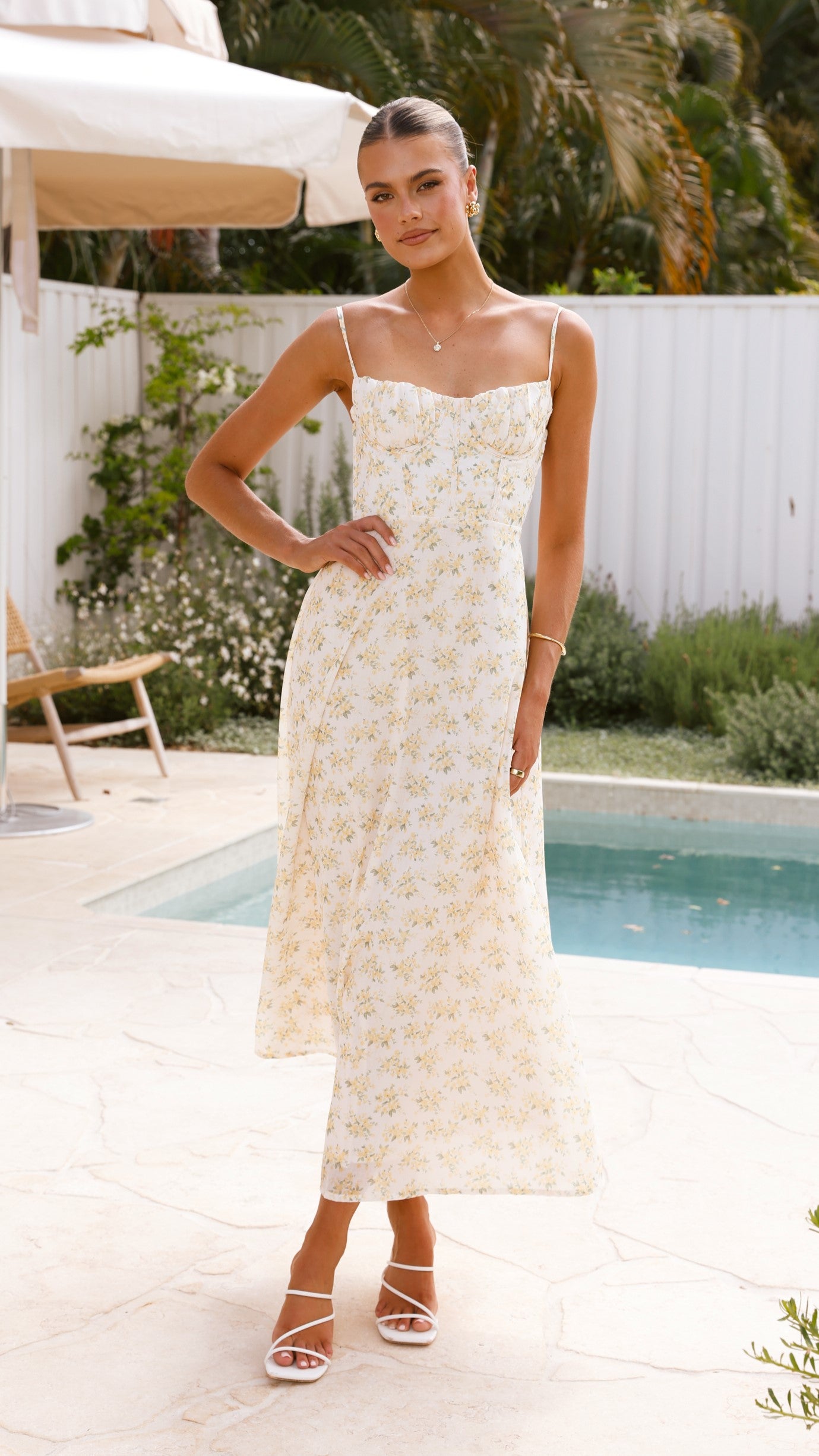 Rahima Maxi Dress - Yellow Floral - Billy J