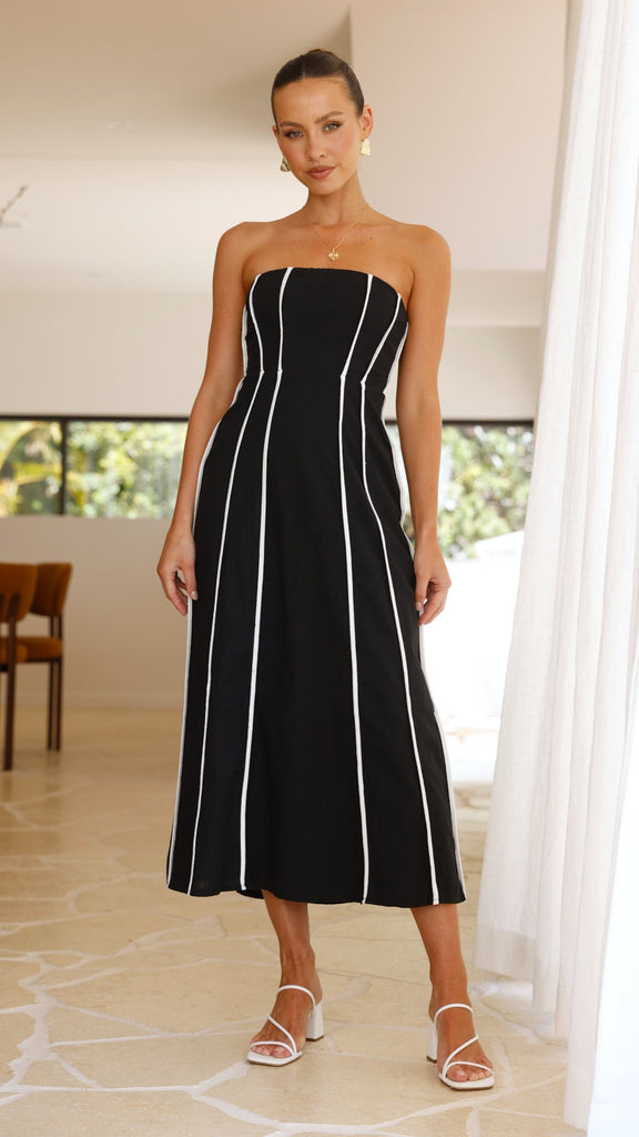 Damonica Maxi Dress - Black / Sand - Billy J