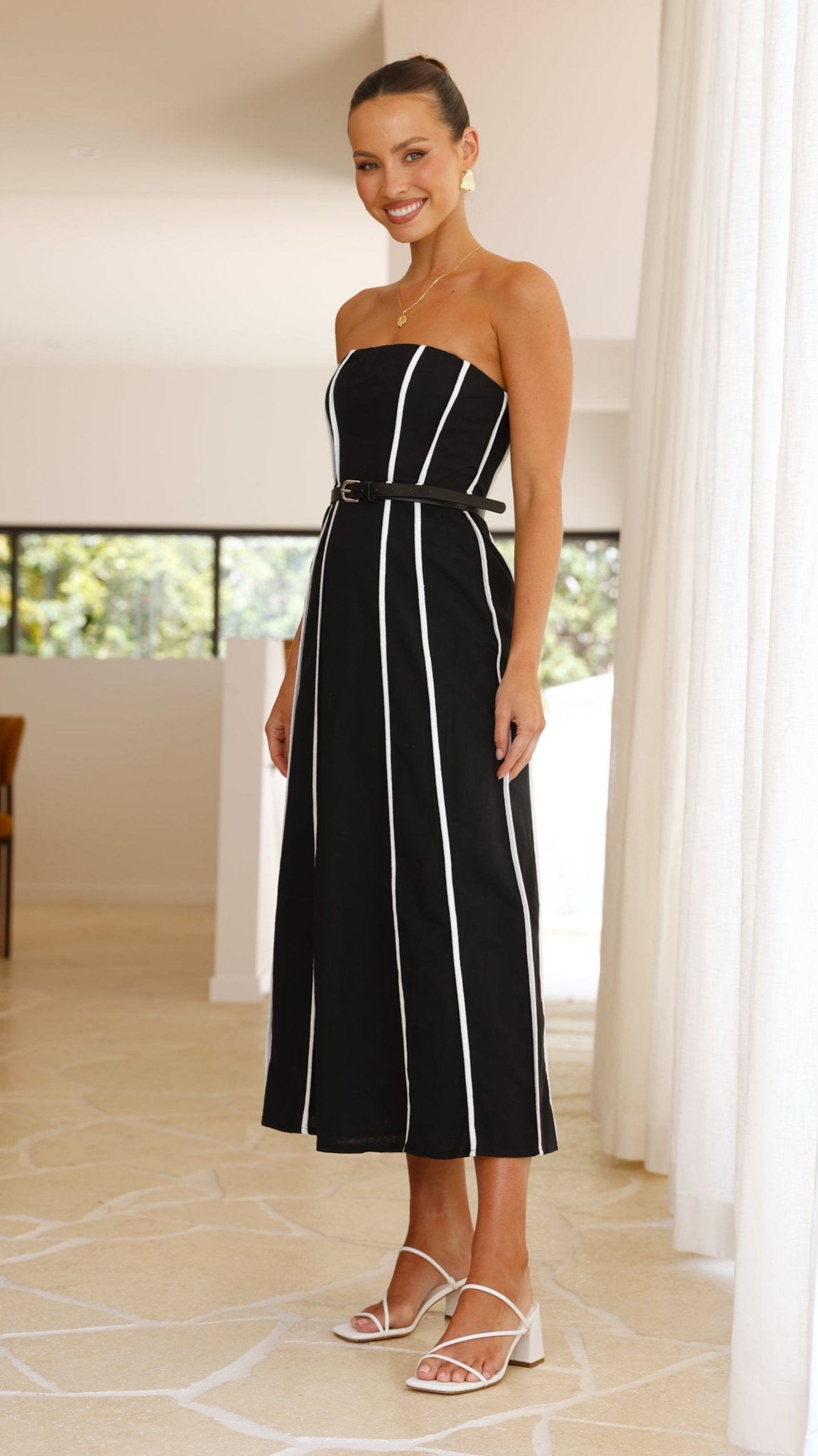 Damonica Maxi Dress - Black / Sand - Billy J