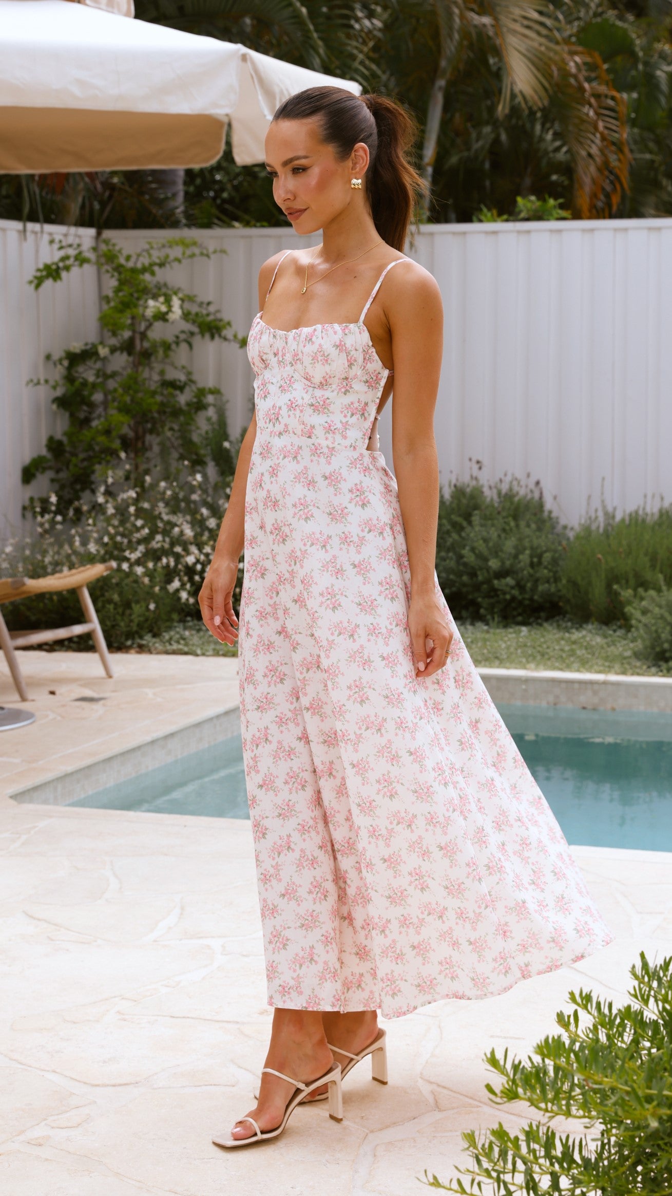 Rahima Maxi Dress - Pink Floral - Billy J